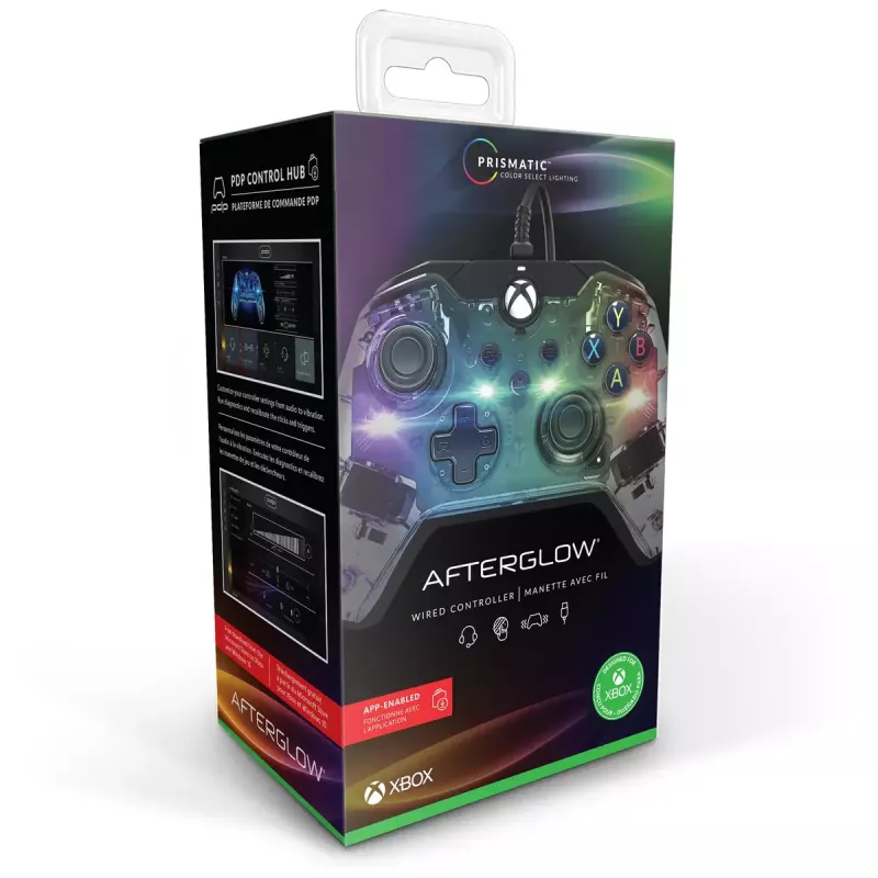 PDP Afterglow juhtmega kontroller, sinine/läbipaistev, USB, Xbox One, Series X/S