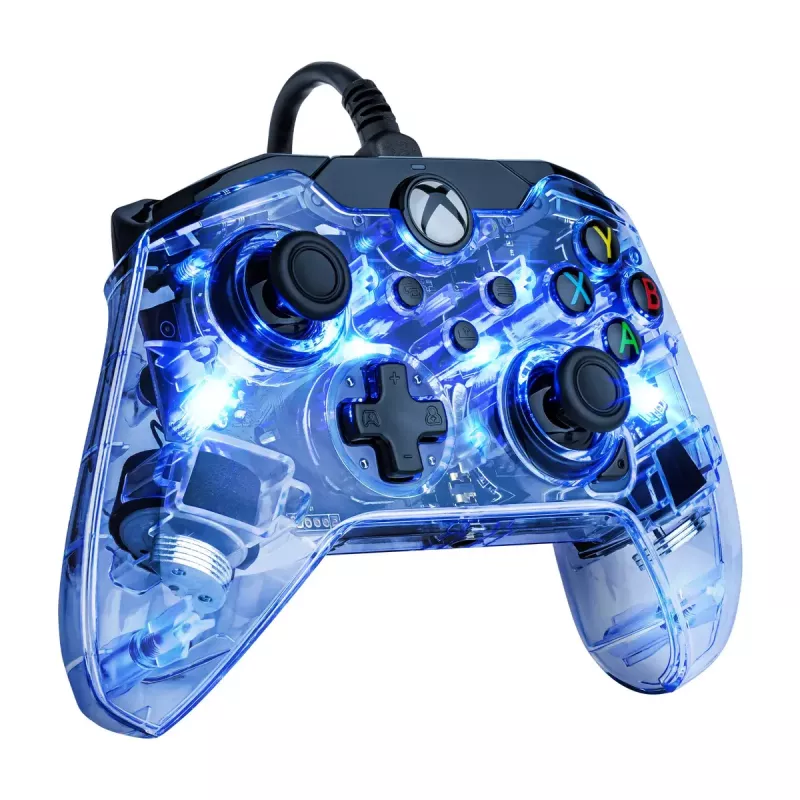 PDP Afterglow juhtmega kontroller, sinine/läbipaistev, USB, Xbox One, Series X/S