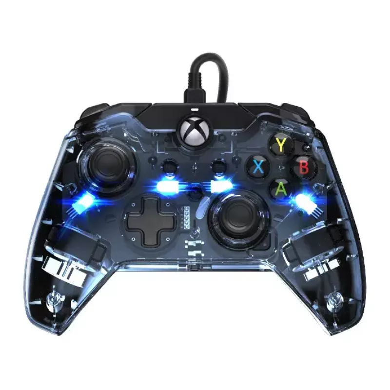 PDP Afterglow juhtmega kontroller, sinine/läbipaistev, USB, Xbox One, Series X/S
