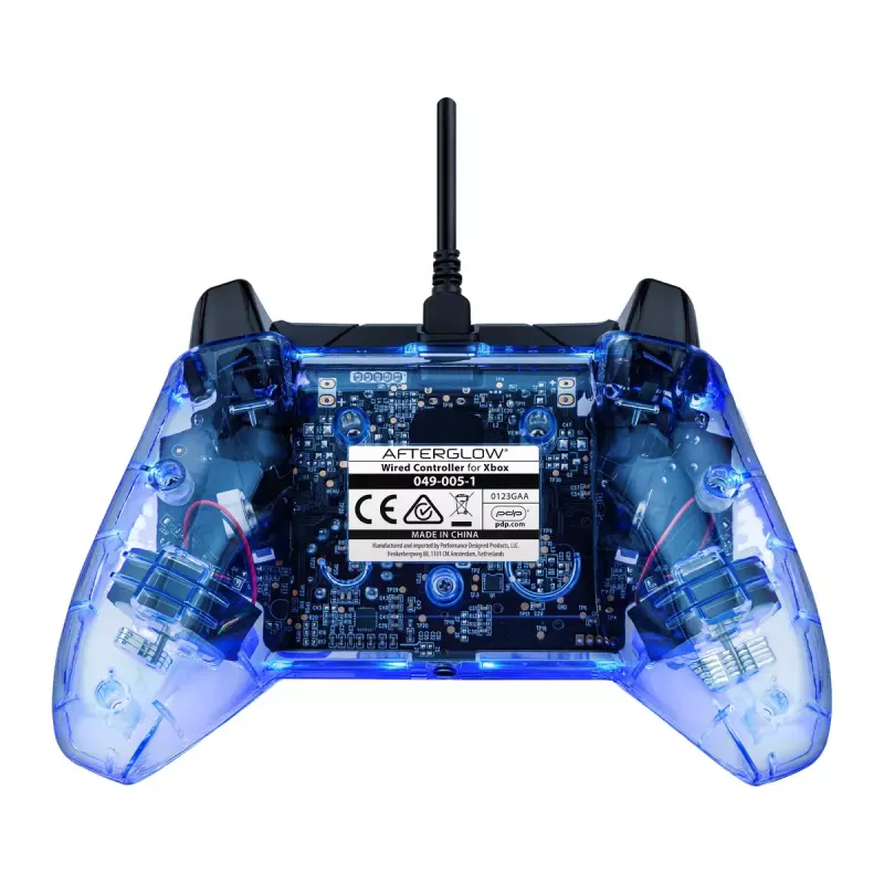 PDP Afterglow juhtmega kontroller, sinine/läbipaistev, USB, Xbox One, Series X/S