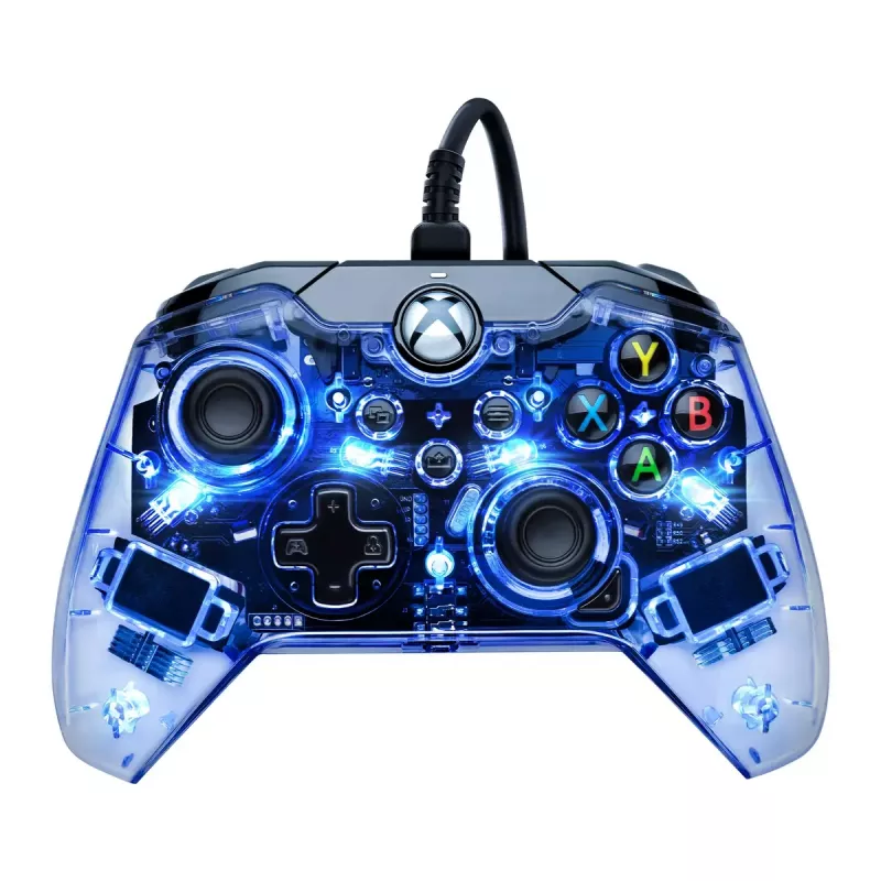 PDP Afterglow juhtmega kontroller, sinine/läbipaistev, USB, Xbox One, Series X/S