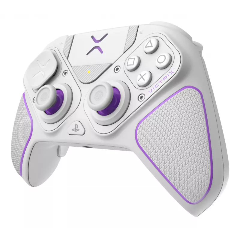 Mängupult VICTRIX 052-002-WH juhtmega ja juhtmevaba RF/USB, USB-C, 2000 mAh, PC/PS4/PS5, violetne/valge