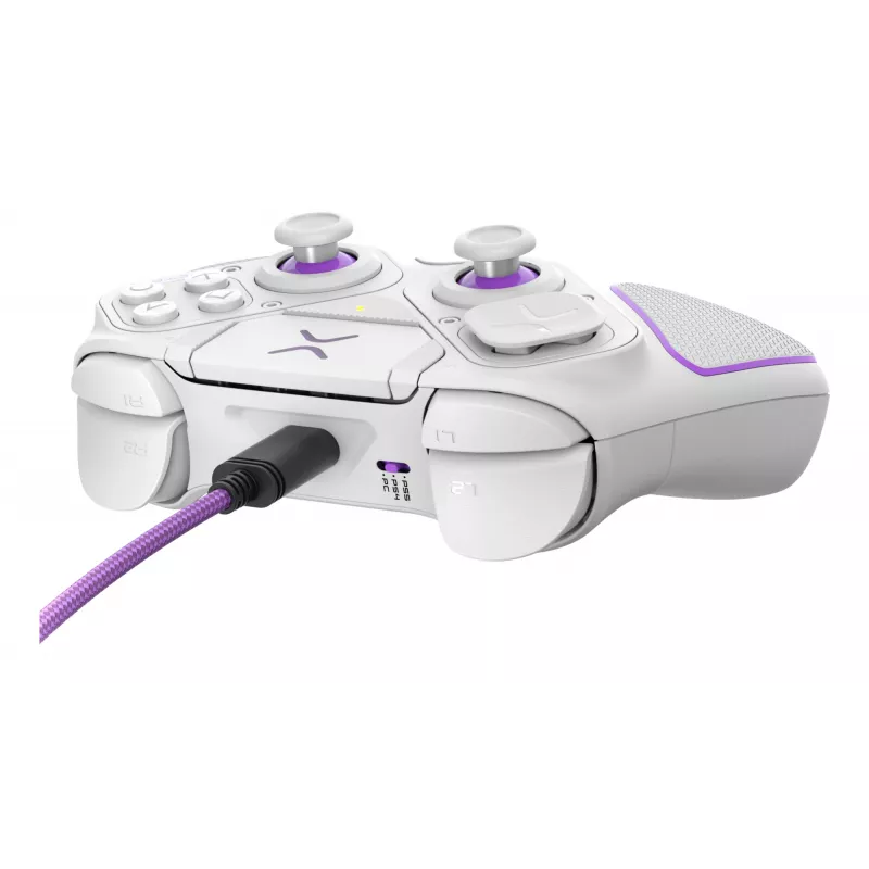 Mängupult VICTRIX 052-002-WH juhtmega ja juhtmevaba RF/USB, USB-C, 2000 mAh, PC/PS4/PS5, violetne/valge