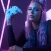 Mängupult VICTRIX 052-002-WH juhtmega ja juhtmevaba RF/USB, USB-C, 2000 mAh, PC/PS4/PS5, violetne/valge