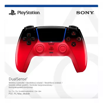 Gamepad Sony DualSense PlayStation 5-le — Bluetooth/USB, Aku, Must/Punane, USB-C, 188×69×189 mm