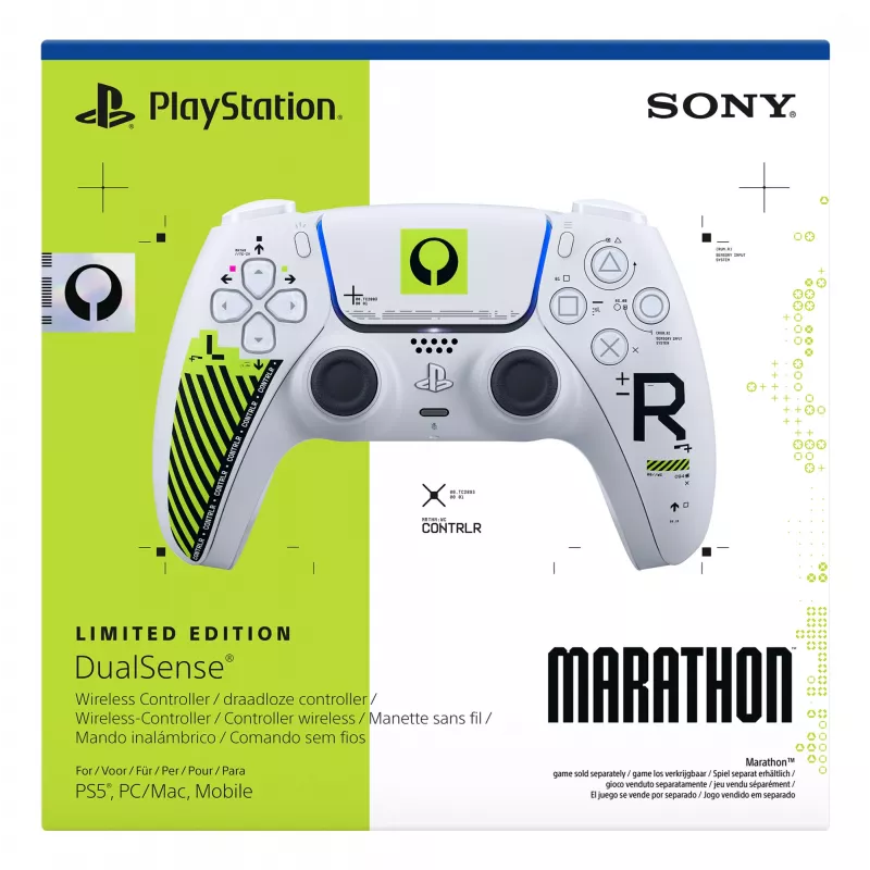 Gamepad Sony DualSense PlayStation 5-le — Bluetooth/USB, valge ja roheline, analoog/digitaalne, USB‑C