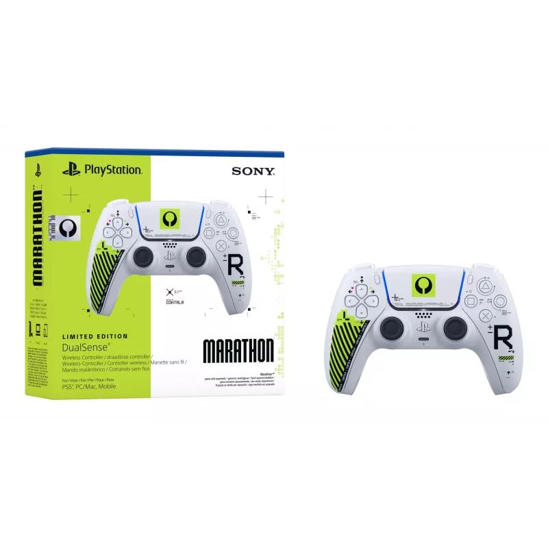 Gamepad Sony DualSense PlayStation 5-le — Bluetooth/USB, valge ja roheline, analoog/digitaalne, USB‑C