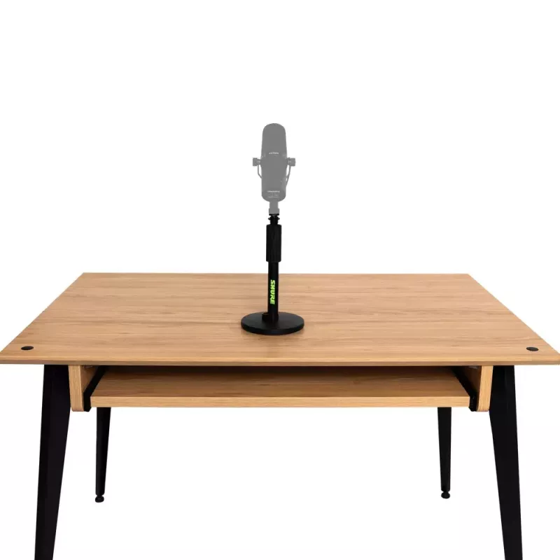 Lauamikrofoni statiiv Shure SH-DESKTOP1, ümmargune metallist alus, 3/8-tolline keere, kõrgus 26,7–40,6 cm, must