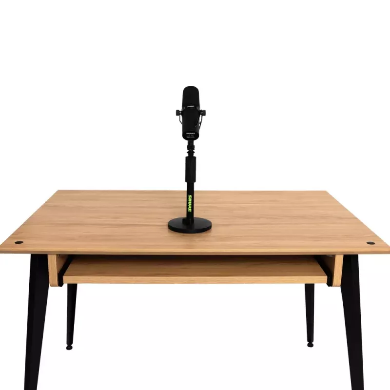 Lauamikrofoni statiiv Shure SH-DESKTOP1, ümmargune metallist alus, 3/8-tolline keere, kõrgus 26,7–40,6 cm, must