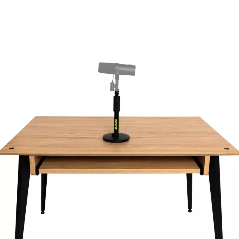 Lauamikrofoni statiiv Shure SH-DESKTOP1, ümmargune metallist alus, 3/8-tolline keere, kõrgus 26,7–40,6 cm, must