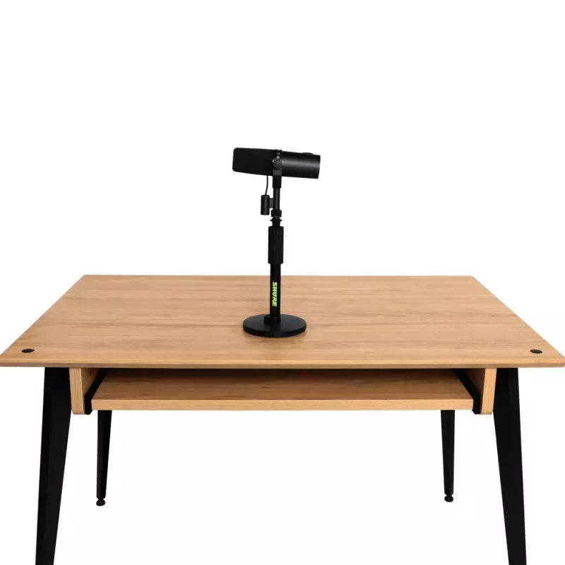 Lauamikrofoni statiiv Shure SH-DESKTOP1, ümmargune metallist alus, 3/8-tolline keere, kõrgus 26,7–40,6 cm, must