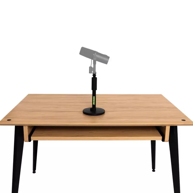 Lauamikrofoni statiiv Shure SH-DESKTOP1, ümmargune metallist alus, 3/8-tolline keere, kõrgus 26,7–40,6 cm, must