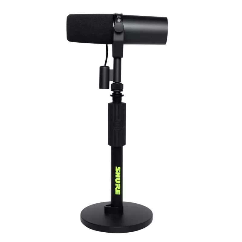 Lauamikrofoni statiiv Shure SH-DESKTOP1, ümmargune metallist alus, 3/8-tolline keere, kõrgus 26,7–40,6 cm, must