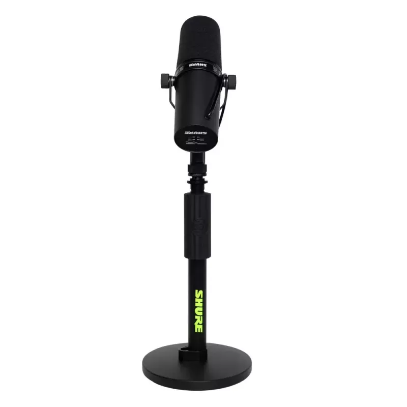 Lauamikrofoni statiiv Shure SH-DESKTOP1, ümmargune metallist alus, 3/8-tolline keere, kõrgus 26,7–40,6 cm, must