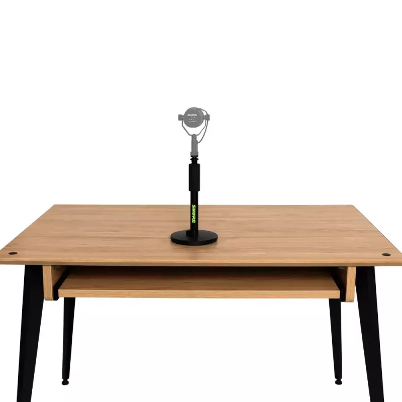 Lauamikrofoni statiiv Shure SH-DESKTOP1, ümmargune metallist alus, 3/8-tolline keere, kõrgus 26,7–40,6 cm, must