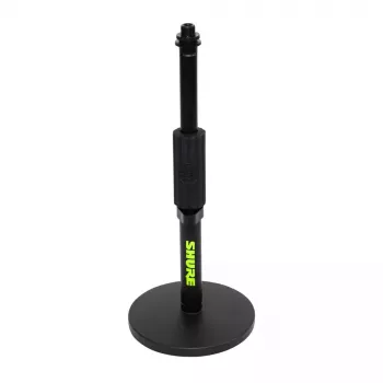 Lauamikrofoni statiiv Shure SH-DESKTOP1, ümmargune metallist alus, 3/8-tolline keere, kõrgus 26,7–40,6 cm, must