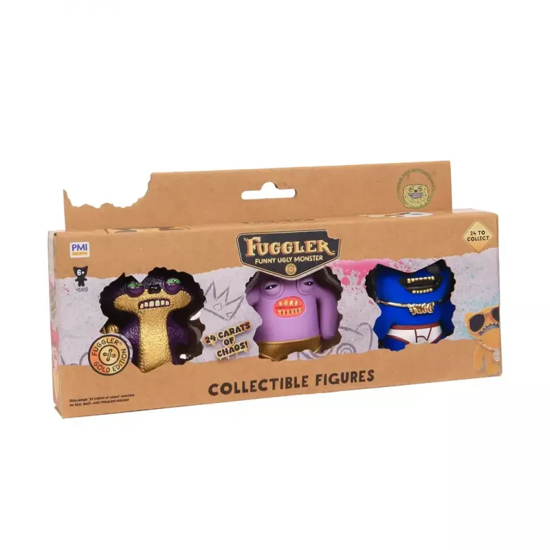 Tegevusfiguuride komplekt p.m.i kids world FUGGLER S3 Gold Edition – 3-osaline sortimendiga figuuride pakk