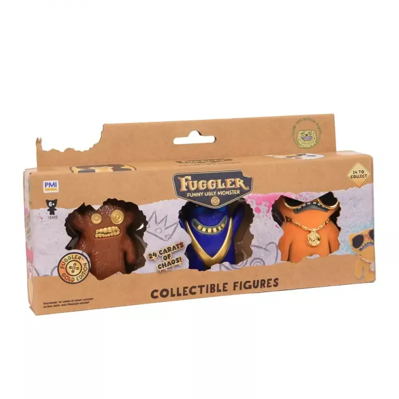 Tegevusfiguuride komplekt p.m.i kids world FUGGLER S3 Gold Edition – 3-osaline sortimendiga figuuride pakk