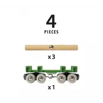 Ravensburger BRIO palgiveovagun mudelraudtee lisatarvik, 4 osa, mitmevärviline