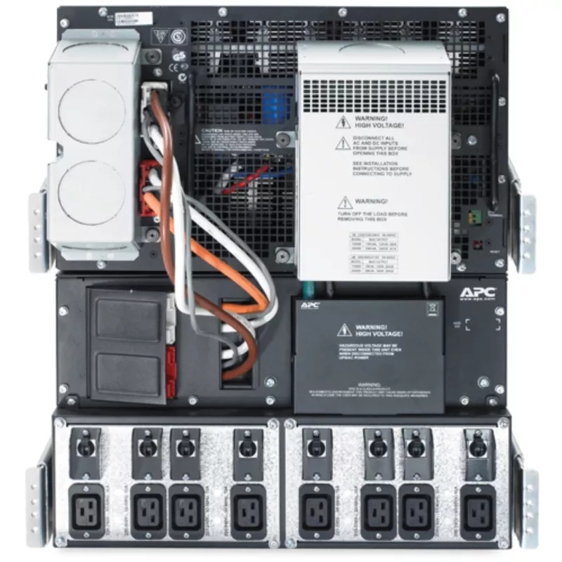 APC Smart-UPS RT 20kVA, 230/400V, LCD, riiulipaigaldatav, 12U, 2x IEC hüppajad ja 8x IEC 60320 C19 pistikupesa