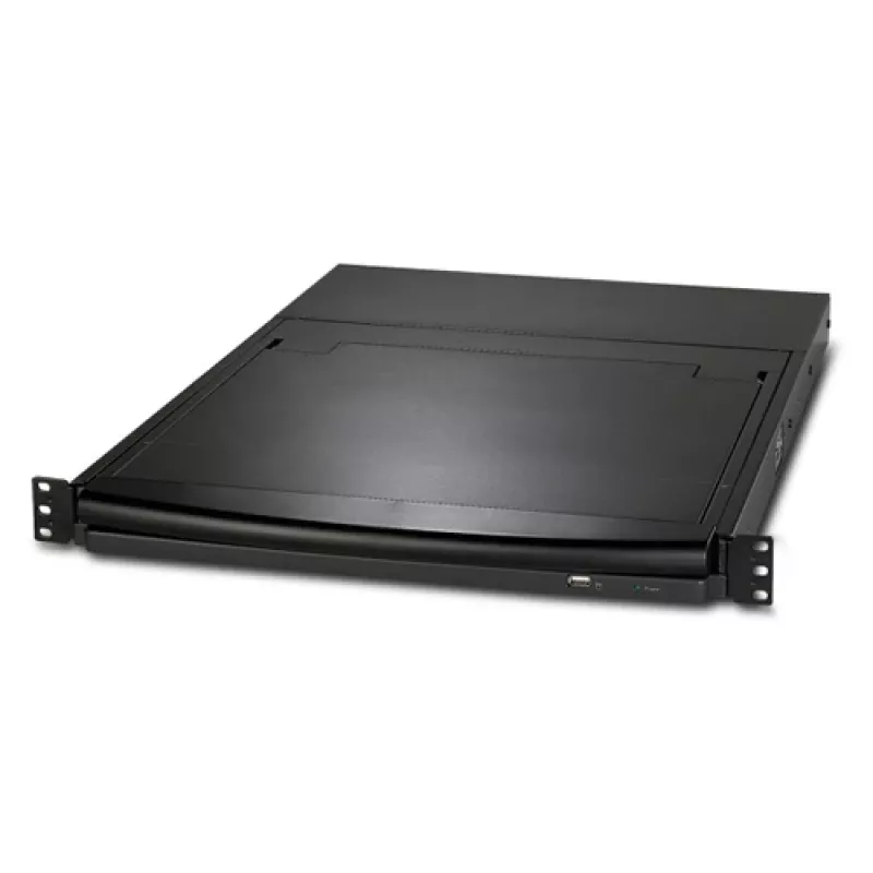 APC 17-tolline raami LCD-konsool integreeritud 8-pordilise analoog-KVM-lülitiga