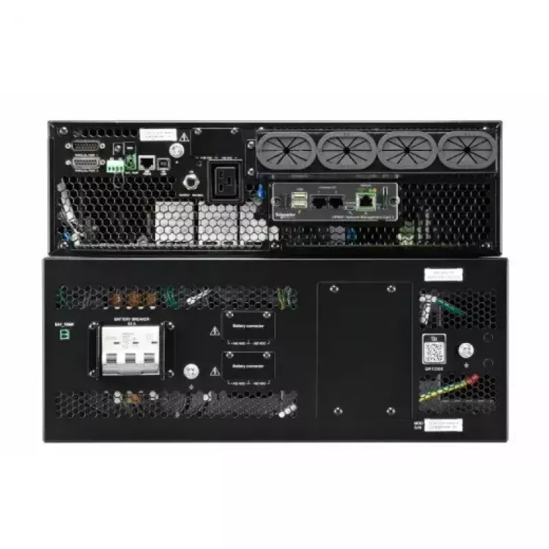 APC Smart-UPS On-Line, 15kVA/15kW, Rack/Torn, 230V/380V...415V, Juhtmega 5-juhtmeline(3P+N+E)+3-juhtmeline(1P+N+E), Võrgukaart, Ilma siinikomplektita