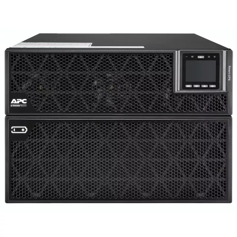 APC Smart-UPS On-Line, 15kVA/15kW, Rack/Torn, 230V/380V...415V, Juhtmega 5-juhtmeline(3P+N+E)+3-juhtmeline(1P+N+E), Võrgukaart, Ilma siinikomplektita