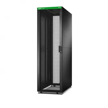 APC Easy Rack, 42U, must, katusega, ratastega, jalgadega, 4 kronsteiniga ja küljepaneelidega, põhjata, 1991H x 600W x 800D mm