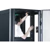APC Easy Rack, 42U, must, katusega, ratastega, jalgadega, 4 kronsteiniga ja küljepaneelidega, põhjata, 1991H x 600W x 800D mm