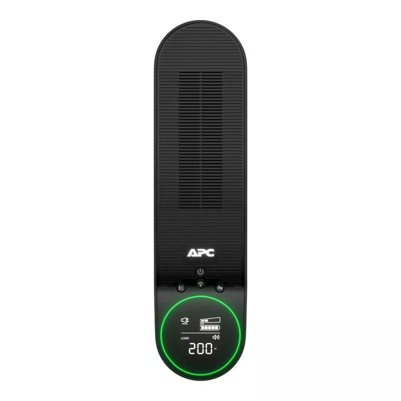 APC Back-UPS Pro mängimiseks, 2200VA/1320W, torn, 230V, 2x UK ja 2x IEC C13 pistikupesa, RGB-tuled, puhas siinuslaine, kesköö (must)