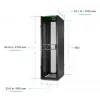 APC NetShelter SX Serveririiul Gen 2, 45U, 2124H x 600W x 1070D mm, külgedega, must
