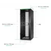 APC NetShelter SX Serveririiul Gen 2, 45U, 2124H x 750W x 1070D mm, külgedega, must