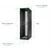 APC NetShelter SX Serveririiul Gen 2, 45U, 2124H x 600W x 1200D mm, külgedega, must