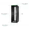 APC NetShelter SX serveririiul Gen 2, 45U, 2124H x 750W x 1200D mm, külgedega, must