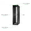 APC NetShelter SX Server Rack Gen 2, 48U, 2258H x 600W x 1200D mm, with Sides, Must