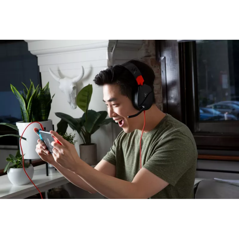 Over-ear stereo mänguripeakomplekt Turtle Recon 70 — must, juhtmega stereo, ühe kõrvaklapi juhtnupud