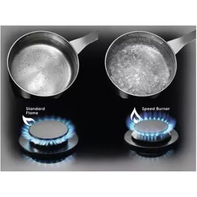 Gaasipliit Electrolux EGS6436RK sisseehitatud 4-tsooniline must, wok 4000 W, malmist restid, pöördnupud