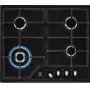 Gaasipliit Electrolux EGS6436RK sisseehitatud 4-tsooniline must, wok 4000 W, malmist restid, pöördnupud