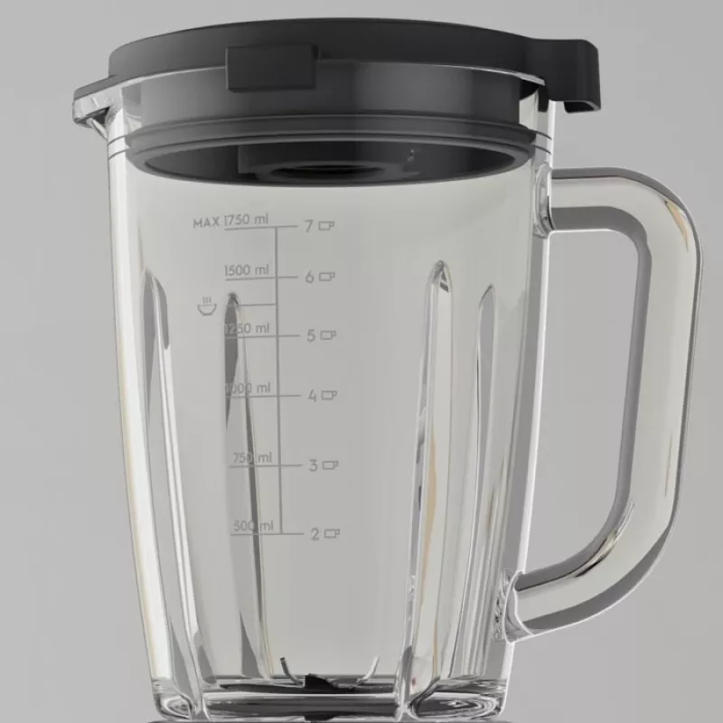 Laua blender Electrolux E6TB1-6ST — 1,75 L kann, 1400 W, pöördnupp, must/roostevaba teras/läbipaistev