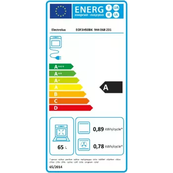 Electrolux EOF3H50BK 65 L 2090 W Must, Roostevaba teras