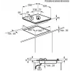 Electrolux KGG64362W valge sisseehitatud 60 cm gaasipliit 4 tsooniga