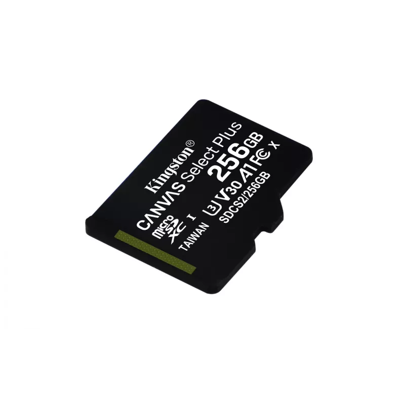Kingston Technology Canvas Select 256 GB micSDXC Plus 100R A1 C10 kaart + adapter