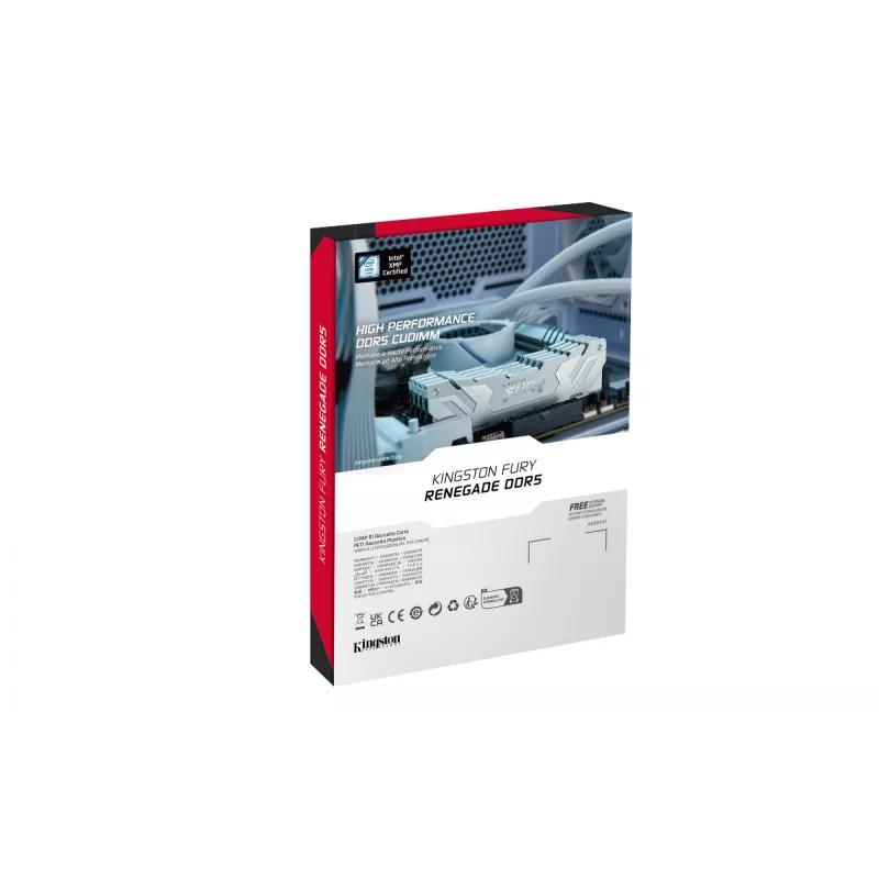 Kingston Technology FURY 24GB 8400MT/s DDR5 CL40 CUDIMM Renegade Valge XMP