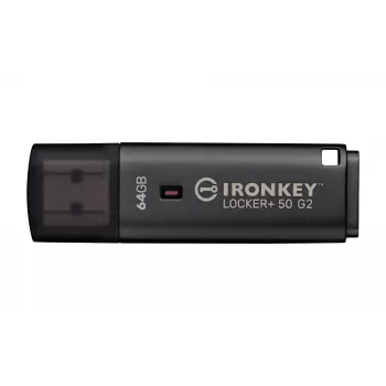 USB-mälupulk KINGSTON IronKey Locker Plus 50 G2 64GB, USB Type-A, USB 3.2 Gen 1, AES-256, FIPS 197