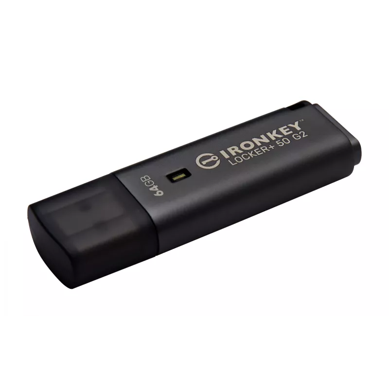 USB-mälupulk KINGSTON IronKey Locker Plus 50 G2 64GB, USB Type-A, USB 3.2 Gen 1, AES-256, FIPS 197