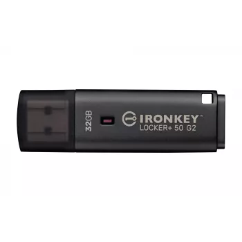 USB-mälupulk KINGSTON IronKey Locker Plus 50 G2 32 GB, USB 3.2 Gen 1 Type-A, AES-256, FIPS 197