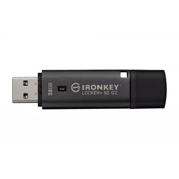 USB-mälupulk KINGSTON IronKey Locker Plus 50 G2 32 GB, USB 3.2 Gen 1 Type-A, AES-256, FIPS 197
