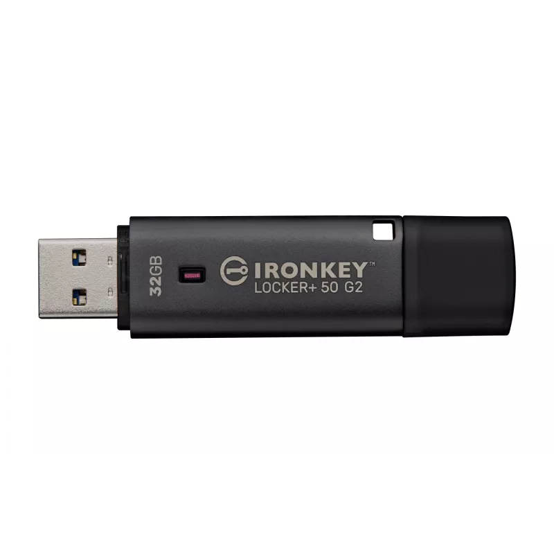 USB-mälupulk KINGSTON IronKey Locker Plus 50 G2 32 GB, USB 3.2 Gen 1 Type-A, AES-256, FIPS 197