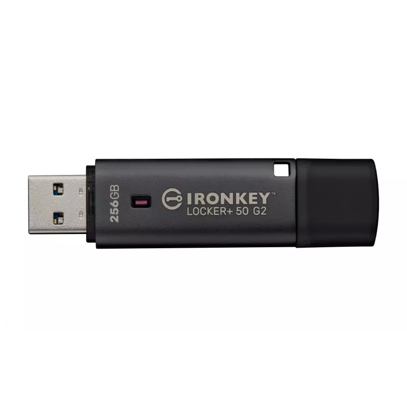 USB-mälupulk KINGSTON IronKey Locker Plus 50 G2 256 GB, USB Type-A, USB 3.2 Gen 1, AES-256, FIPS 197