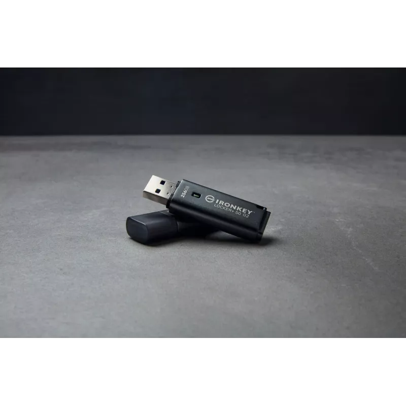 USB-mälupulk KINGSTON IronKey Locker Plus 50 G2 256 GB, USB Type-A, USB 3.2 Gen 1, AES-256, FIPS 197